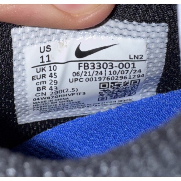Nike Vapor Speed 3 Mens Football Cleats Size 11 Gray Blue Orange FB3303-001 main image 4